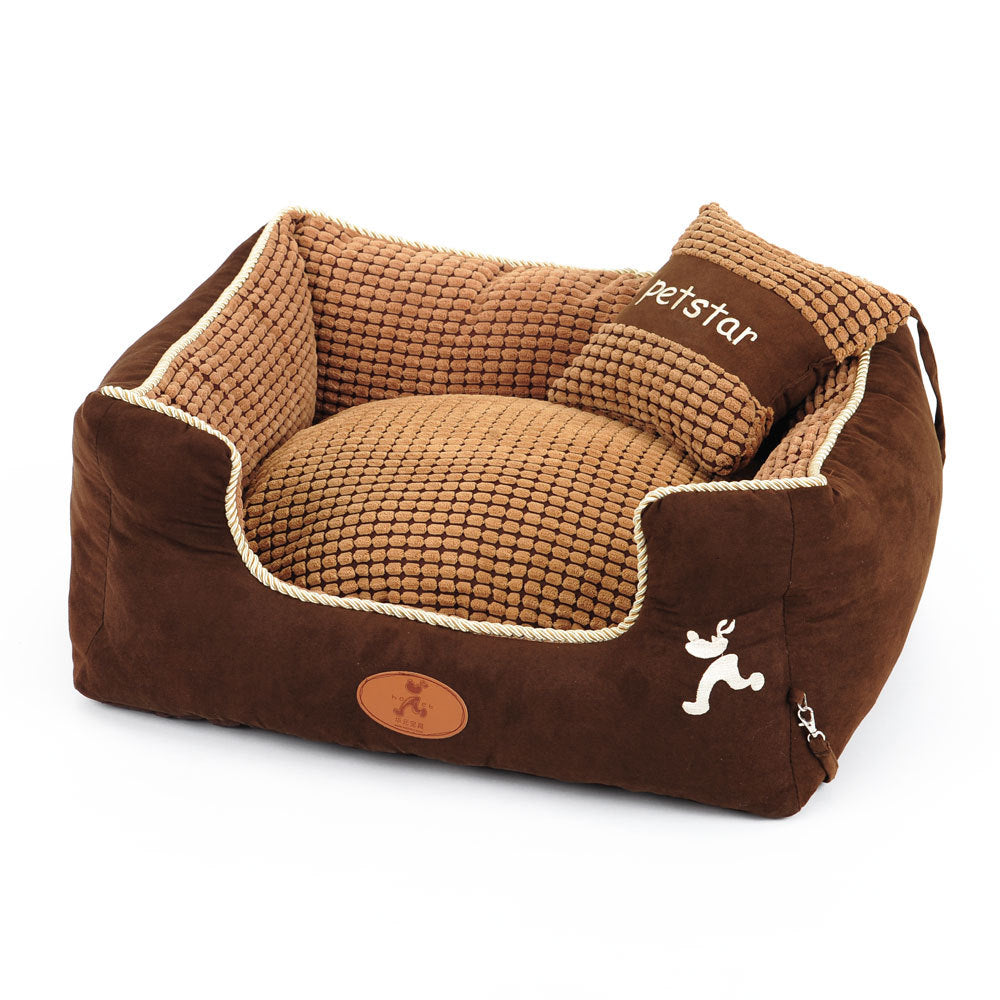 KFX-8634557 Removable Suede Pet Kennel - Washable and Convenient for Easy Care