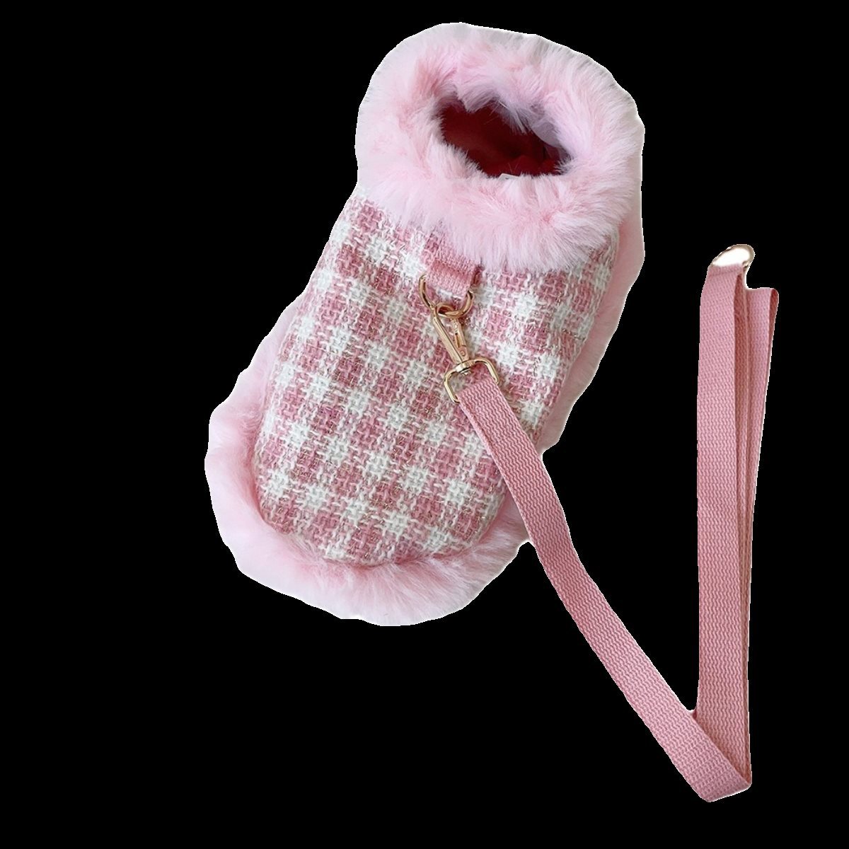 KFX-8635069 Pink Cloak Style Pet Cape with Beret and Drawstring for Cats