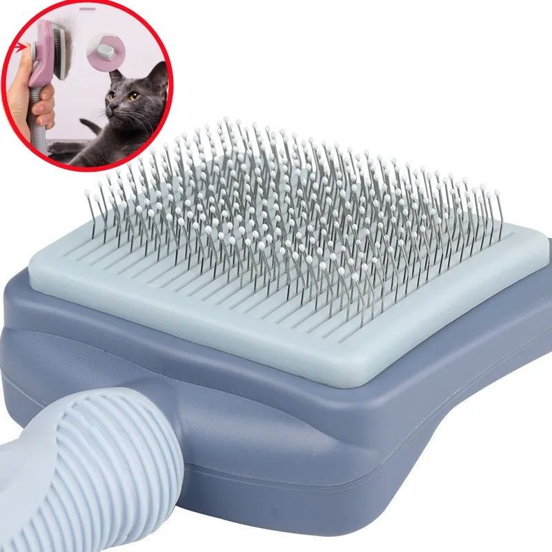KFX-8636093 Automatic Pet Hair Remover Dog and Cat Grooming Brush with Self-Cleaning Massage Feature for Large Dogs