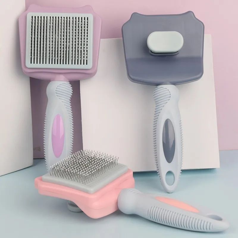 KFX-8636093 Automatic Pet Hair Remover Dog and Cat Grooming Brush with Self-Cleaning Massage Feature for Large Dogs