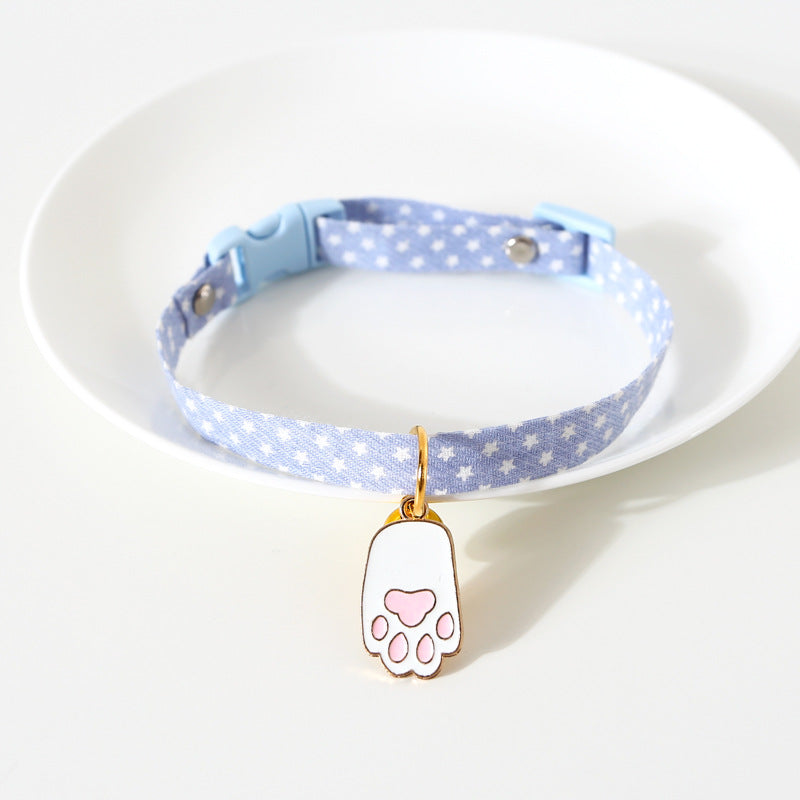 KFX-8642237 Avocado-Themed Safety Necklace for Pets - Adjustable Cotton Polyester Collar with Alloy Pendant