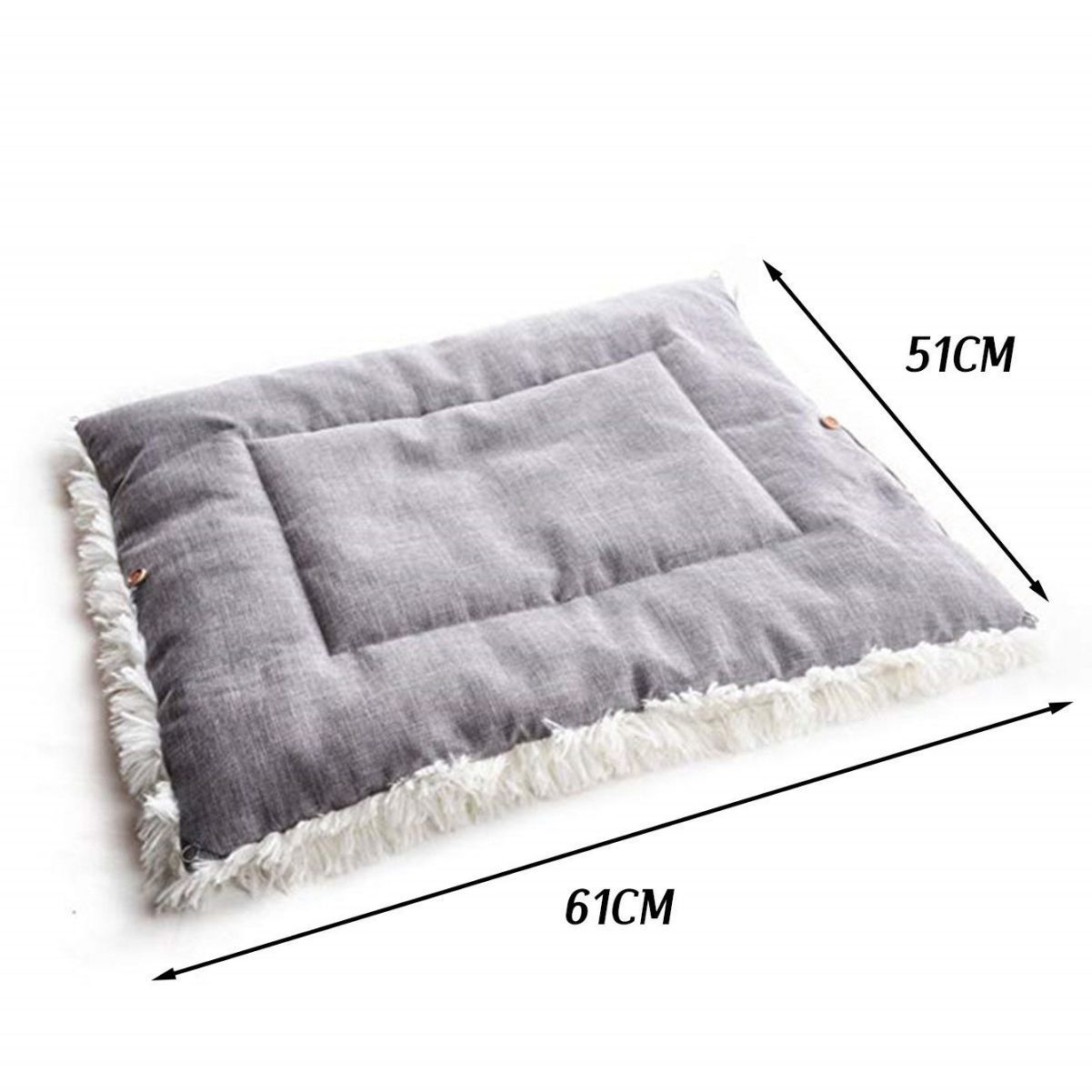 KFX-8643517 Self-Heating Plush Pet Blanket - Double Layer Washable Sleeping Pad for Dogs & Cats