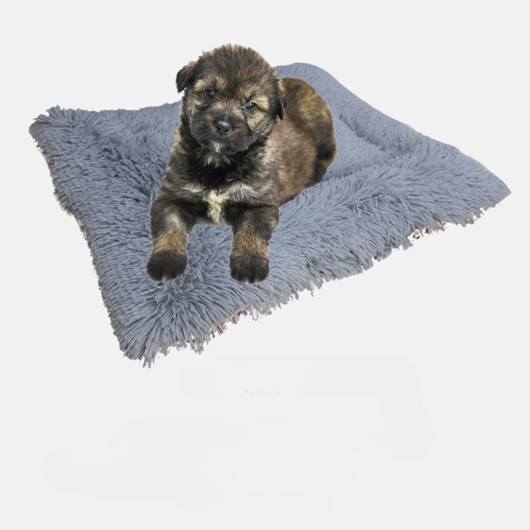 KFX-8643517 Self-Heating Plush Pet Blanket - Double Layer Washable Sleeping Pad for Dogs & Cats