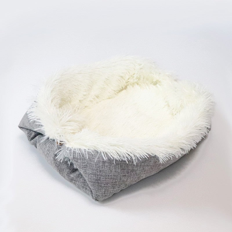 KFX-8643517 Self-Heating Plush Pet Blanket - Double Layer Washable Sleeping Pad for Dogs & Cats