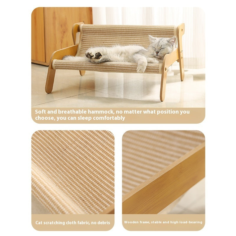 KFX-8646205 Recliner Cat Scratch Board with Replacement Mat - Scratch-Resistant Linen Style
