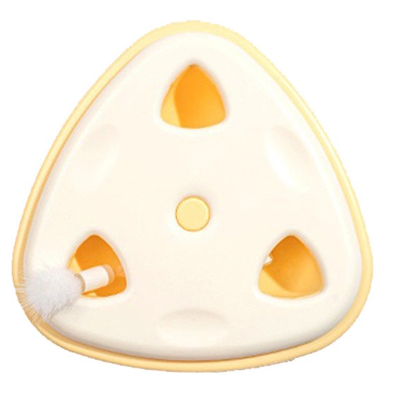 KFX-8646845 Automatic Induction Cat Teaser Toy - Cream Cheese Color, ABS Material