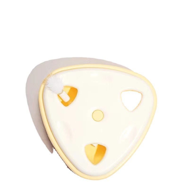 KFX-8646845 Automatic Induction Cat Teaser Toy - Cream Cheese Color, ABS Material
