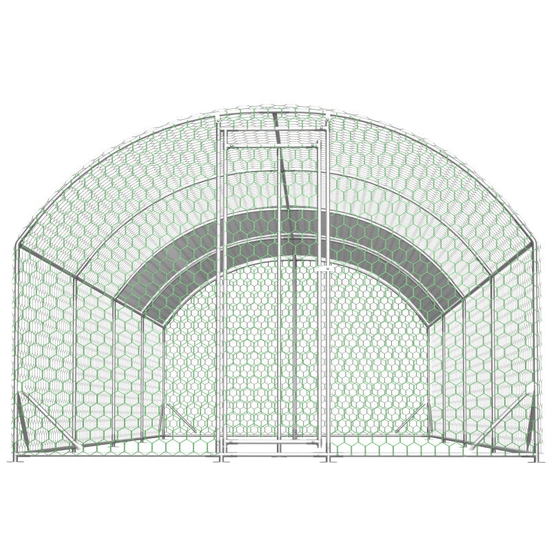 KFX-8649661 Large Walk-in Chicken Coop with Waterproof Cover - Outdoor Poultry Cage and Run for Chickens, Rabbits, and Ducks, Easy Assembly