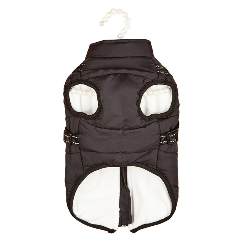 KFX-8656189 Warm Thickened Cotton-Padded Fleece-Lined Dog Clothing with Reflective Details
