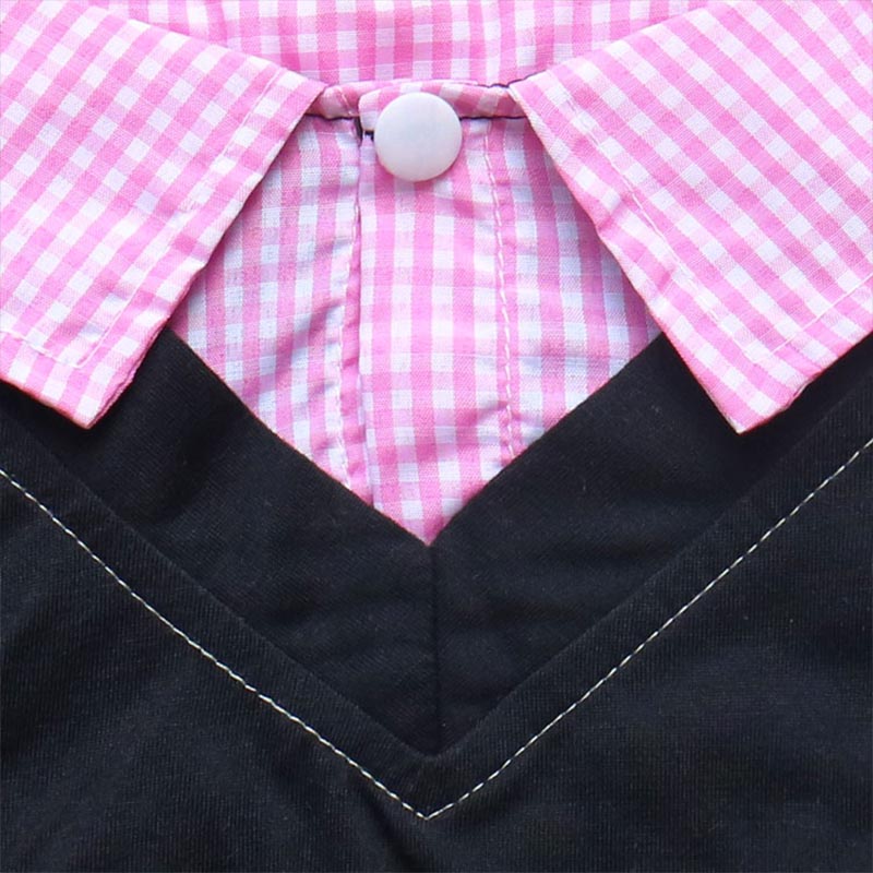 KFX-8658109 Plaid Dog Suit with Pointed Collar - Polyester Fiber, Various Sizes
