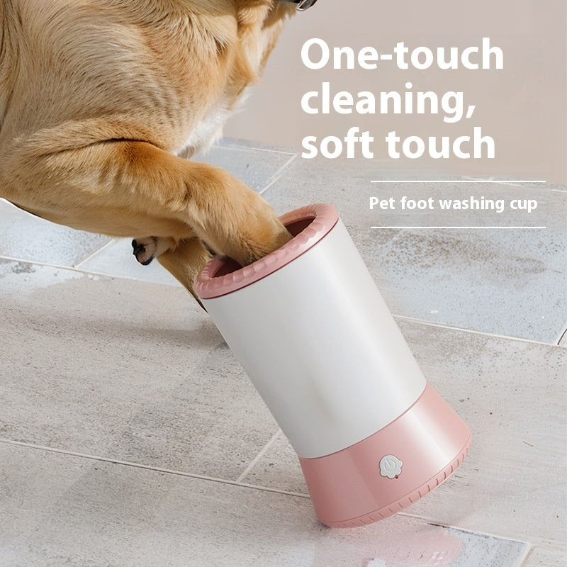 KFX-8659389 Electric Pet Foot Cleaning Machine for Dogs and Cats - Silicone and ABS Material, Available in Multiple Colors