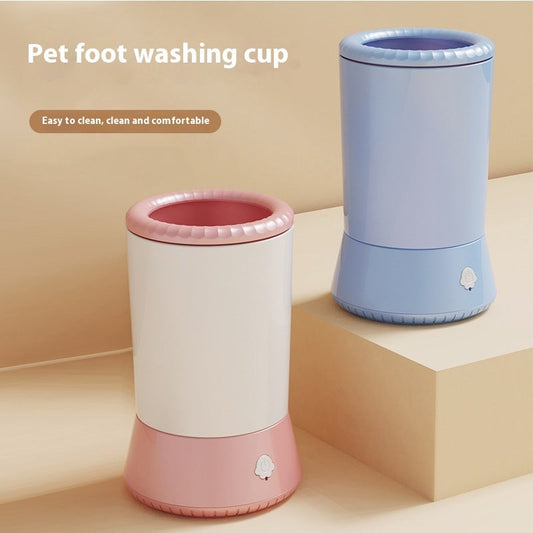 KFX-8659389 Electric Pet Foot Cleaning Machine for Dogs and Cats - Silicone and ABS Material, Available in Multiple Colors