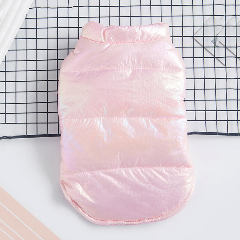 KFX-8659901 Bright Pink & White Waterproof Vest for Pets - XS to XL Sizes
