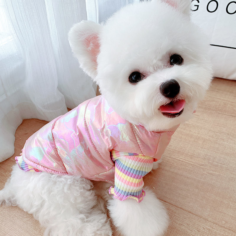 KFX-8659901 Bright Pink & White Waterproof Vest for Pets - XS to XL Sizes