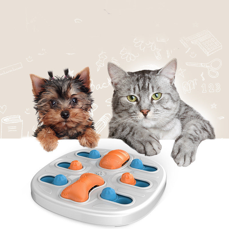 KFX-8662333 Slow Feed Licking Plate for Pets - Durable Plastic Busy Disk, 34.5x34.5x5.5 cm