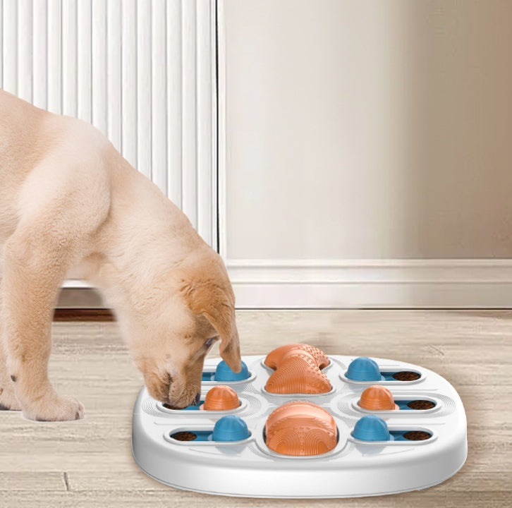 KFX-8662333 Slow Feed Licking Plate for Pets - Durable Plastic Busy Disk, 34.5x34.5x5.5 cm