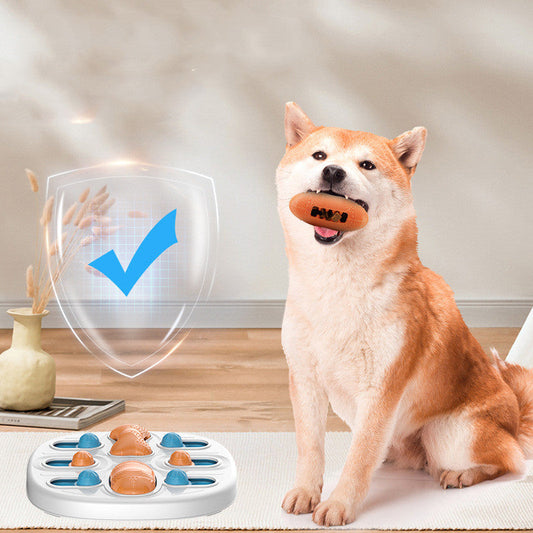 KFX-8662333 Slow Feed Licking Plate for Pets - Durable Plastic Busy Disk, 34.5x34.5x5.5 cm