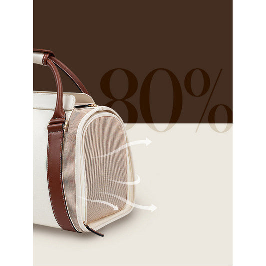 KFX-8663741 Out And About Portable Cat Handheld Shoulder Bag with Large Capacity in Fashionable Solid Color