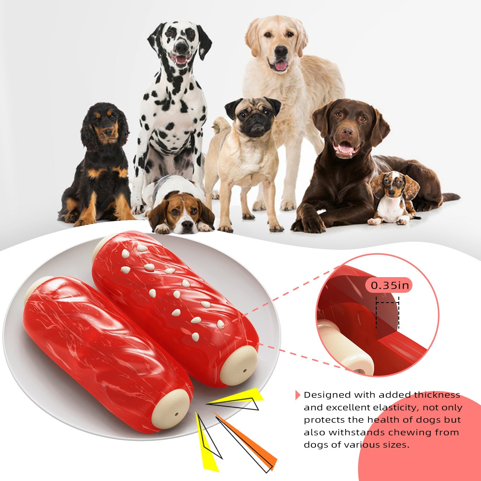 KFX-8665917 Molar Rod Dog Toy for Chewing and Playtime Fun with Durable Plastic Design