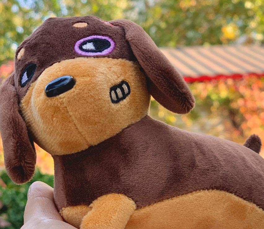 KFX-8666941 Squeaky Sausage Plush Toy for Small to Medium Dogs, Bite-Resistant and Fun