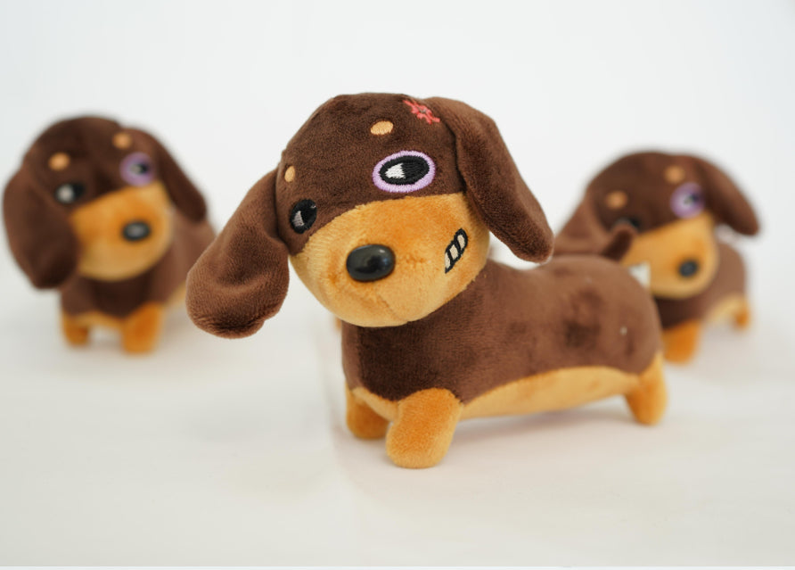 KFX-8666941 Squeaky Sausage Plush Toy for Small to Medium Dogs, Bite-Resistant and Fun