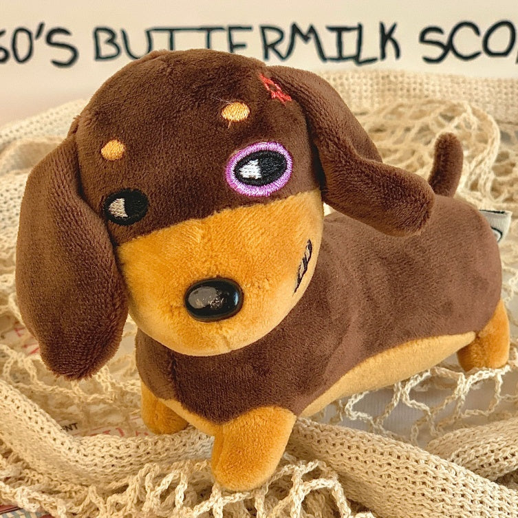 KFX-8666941 Squeaky Sausage Plush Toy for Small to Medium Dogs, Bite-Resistant and Fun
