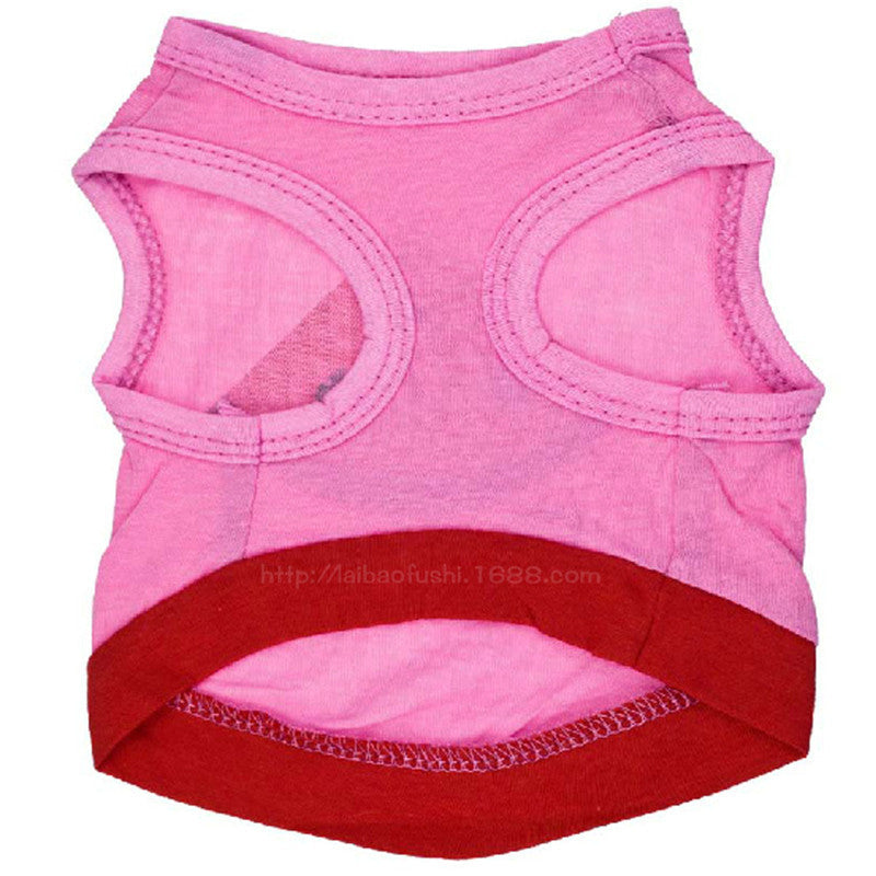 KFX-8667837 Cute Pink Watermelon Pattern Cotton Jersey Pet Vest for All Sizes