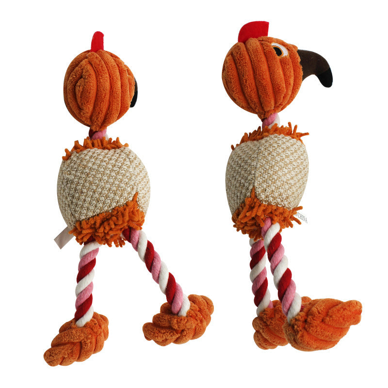 KFX-8668093 Colorful Cotton Rope Bird Toy for Dogs and Cats - Plush Design for Chewing and Vocal Play