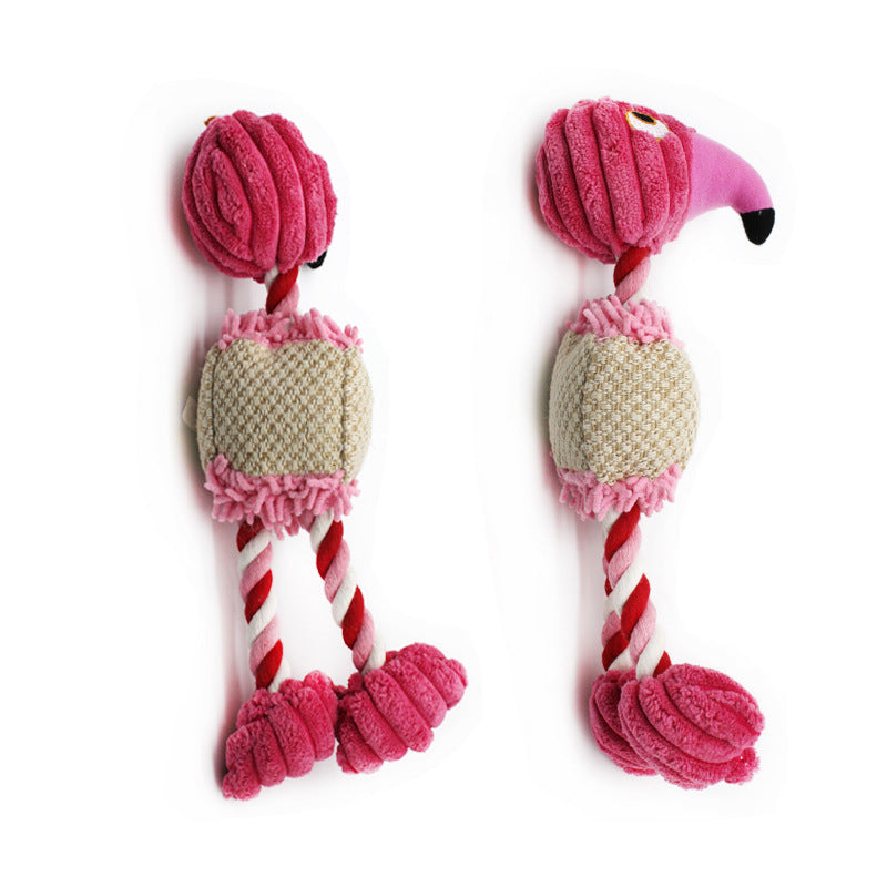 KFX-8668093 Colorful Cotton Rope Bird Toy for Dogs and Cats - Plush Design for Chewing and Vocal Play