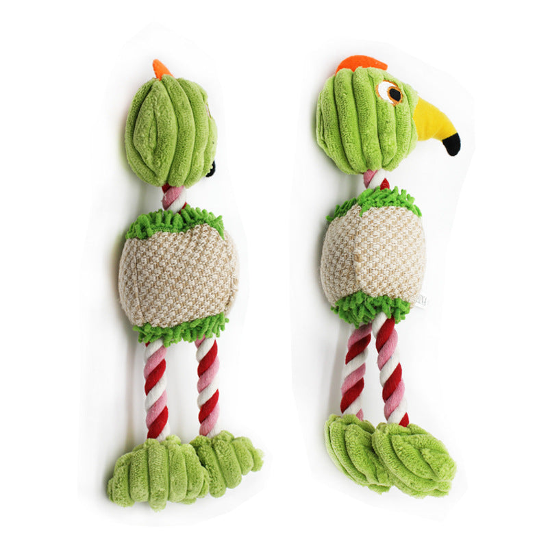 KFX-8668093 Colorful Cotton Rope Bird Toy for Dogs and Cats - Plush Design for Chewing and Vocal Play
