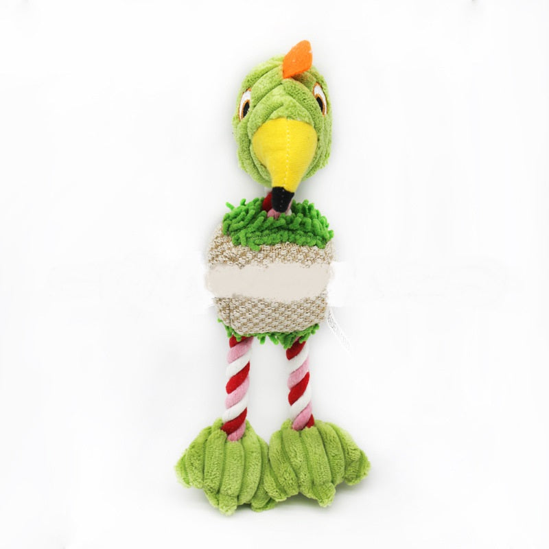 KFX-8668093 Colorful Cotton Rope Bird Toy for Dogs and Cats - Plush Design for Chewing and Vocal Play