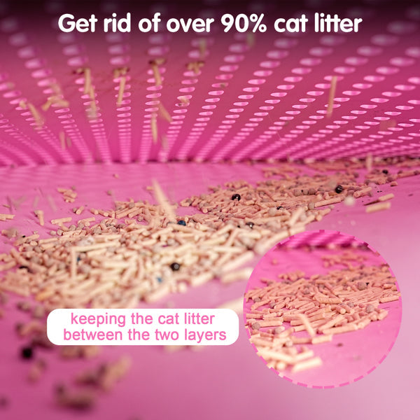 KFX-8669117 Double Layer EVA Cat Litter Mat with Rice Shape Design for Effective Litter Trapping