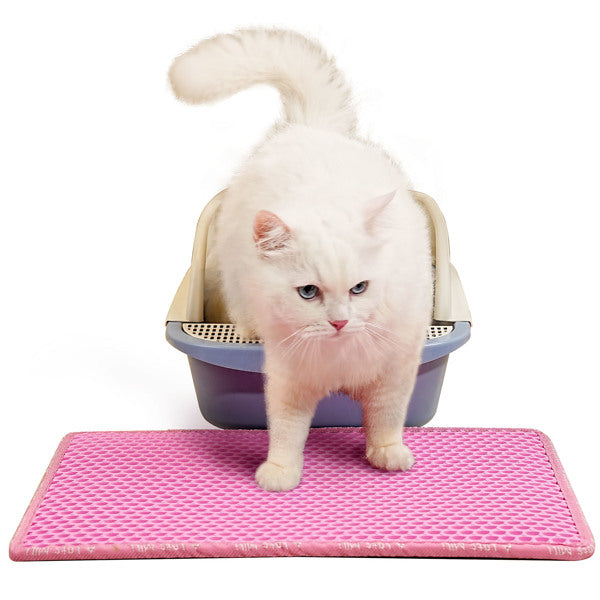 KFX-8669117 Double Layer EVA Cat Litter Mat with Rice Shape Design for Effective Litter Trapping