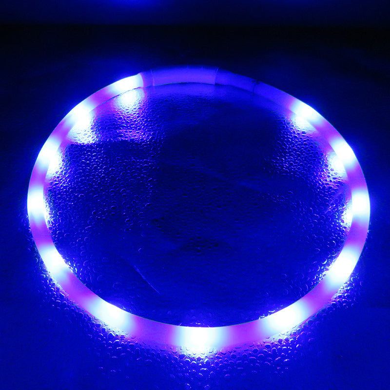 KFX-8669245 Luminous Anti-Lost Dog Collar with USB Charging - Adjustable Sizes S, M, L, Multiple Flash Modes