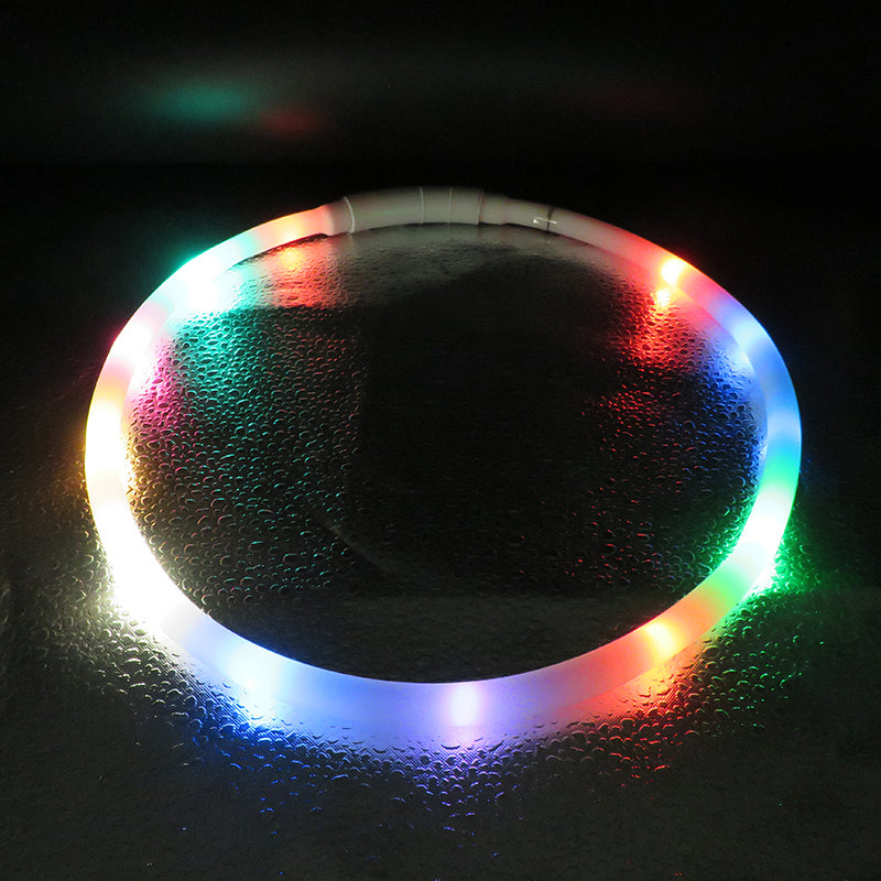 KFX-8669245 Luminous Anti-Lost Dog Collar with USB Charging - Adjustable Sizes S, M, L, Multiple Flash Modes