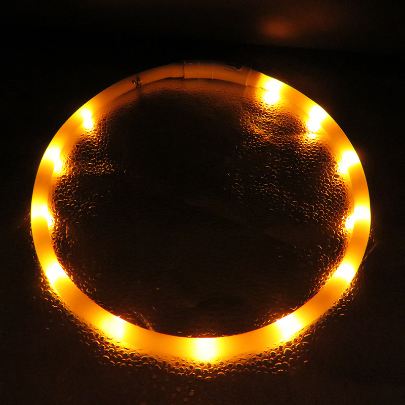 KFX-8669245 Luminous Anti-Lost Dog Collar with USB Charging - Adjustable Sizes S, M, L, Multiple Flash Modes