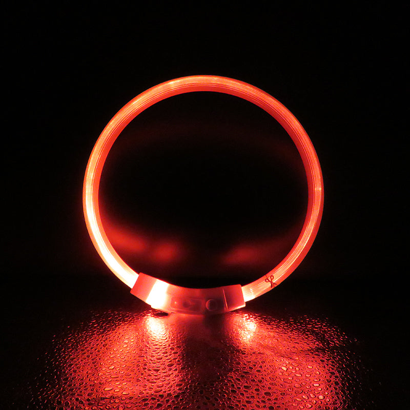 KFX-8669245 Luminous Anti-Lost Dog Collar with USB Charging - Adjustable Sizes S, M, L, Multiple Flash Modes