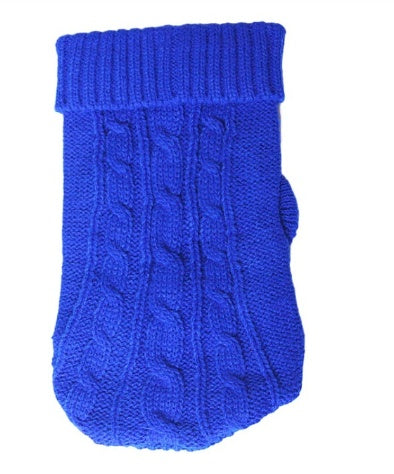 KFX-8671037 Knitted Wool Dog Sweater with Fabric Buttons - Warm and Stylish for Pets
