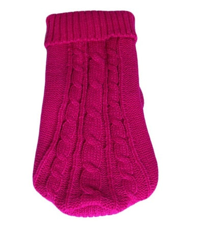 KFX-8671037 Knitted Wool Dog Sweater with Fabric Buttons - Warm and Stylish for Pets
