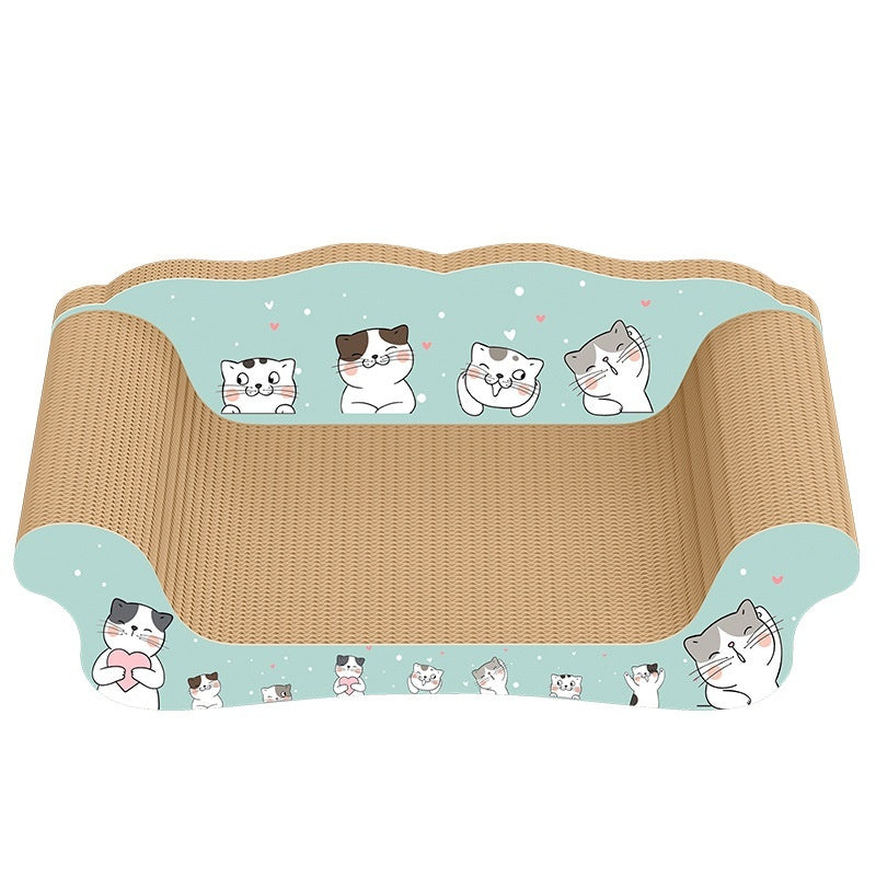 KFX-8671293 Integrated Cat Sofa Bed with Scratch Board - Available in Multiple Sizes for Cats up to 25kg