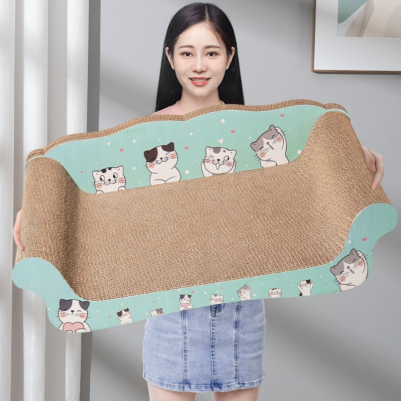 KFX-8671293 Integrated Cat Sofa Bed with Scratch Board - Available in Multiple Sizes for Cats up to 25kg