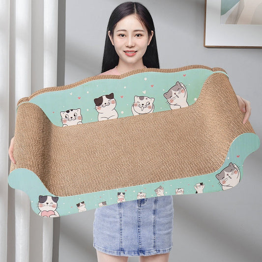 KFX-8671293 Integrated Cat Sofa Bed with Scratch Board - Available in Multiple Sizes for Cats up to 25kg