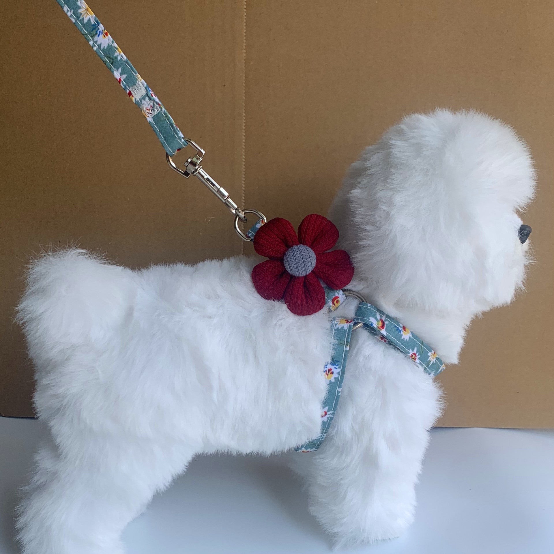 KFX-8672317 Adjustable Pet Chest Strap with Traction Rope in Rhinestone Colors