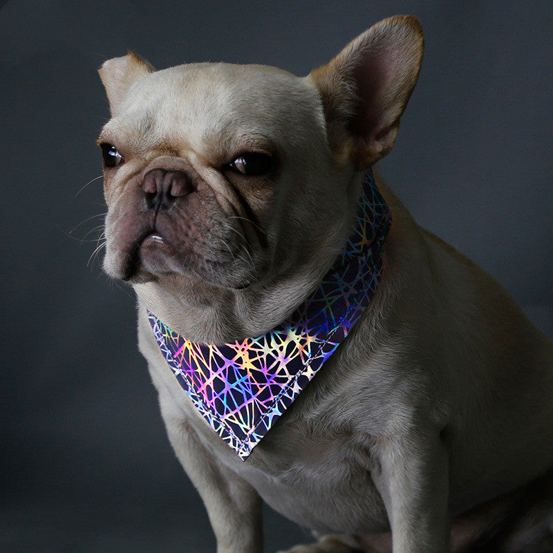 KFX-8673597 Gray Polyester Dog Scarf and Saliva Towel - Available in 3 Sizes: S, M, L