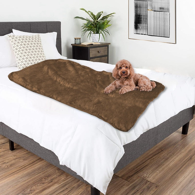 KFX-8674877 Waterproof Fashion Simple Dog Pet Mat - Polyester Fiber in Grey, Camel, Coffee, Navy