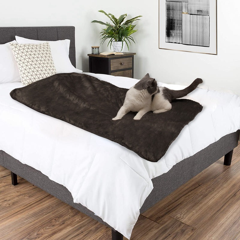KFX-8674877 Waterproof Fashion Simple Dog Pet Mat - Polyester Fiber in Grey, Camel, Coffee, Navy