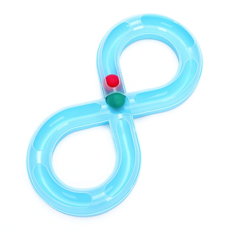 KFX-8678077 Interactive Cat Turntable Toy with Track Ball - Fun and Engaging Pet Activity Board