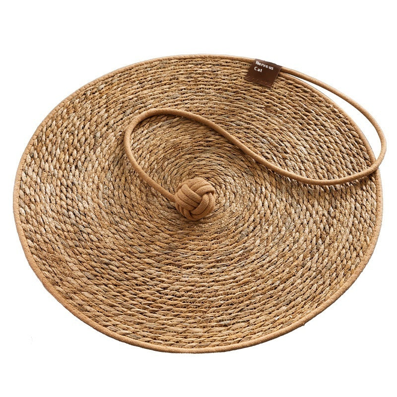 KFX-8680637 Natural Papyrus Rattan Cat Scratching Pad – Available in Winter Brown and Coconut Designs, Multiple Sizes