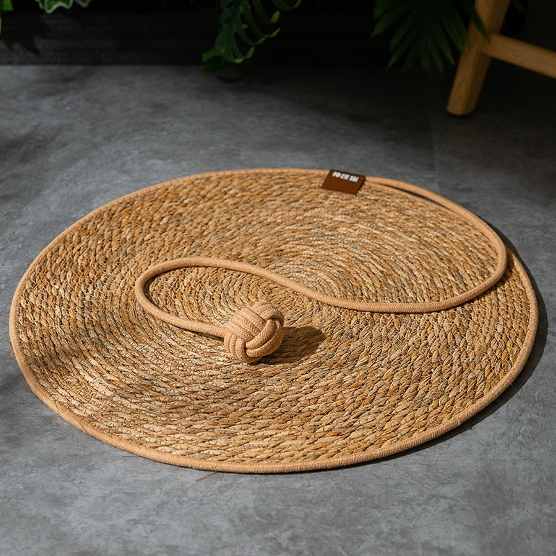 KFX-8680637 Natural Papyrus Rattan Cat Scratching Pad – Available in Winter Brown and Coconut Designs, Multiple Sizes