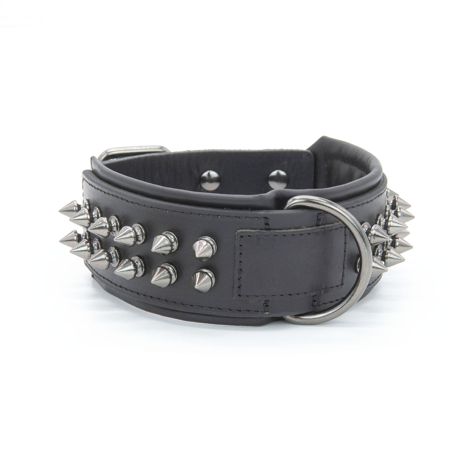 KFX-8681405 Stylish Leather Dog Collar with Rivets in Various Colors and Sizes